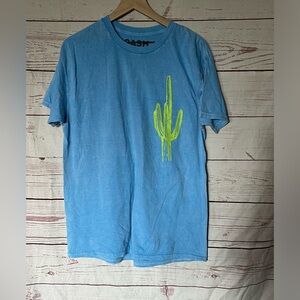 Johnny Cash Short Sleeve Graphic Band Tee Blue Size Large